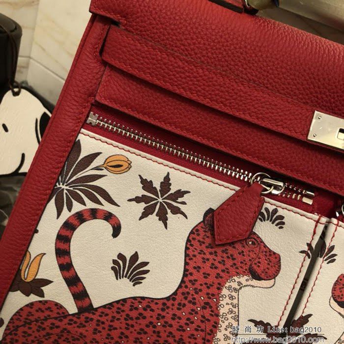HERMES愛馬仕 凱莉包 hermes Kelly35cm手工縫製 獨立圖案安全大牌 手提包  Ama1050